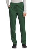 Scrubs for Women Workwear Revolution, Drawstring Cargo Pants Plus Size WW105T, 3XL Tall, Hunter Green