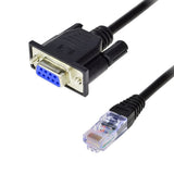 LFHUKEJI RJ45 to RS232, DB9 9-Pin Serial Port Female to RJ45 Female Cat5 Ethernet LAN Console 9.8Ft