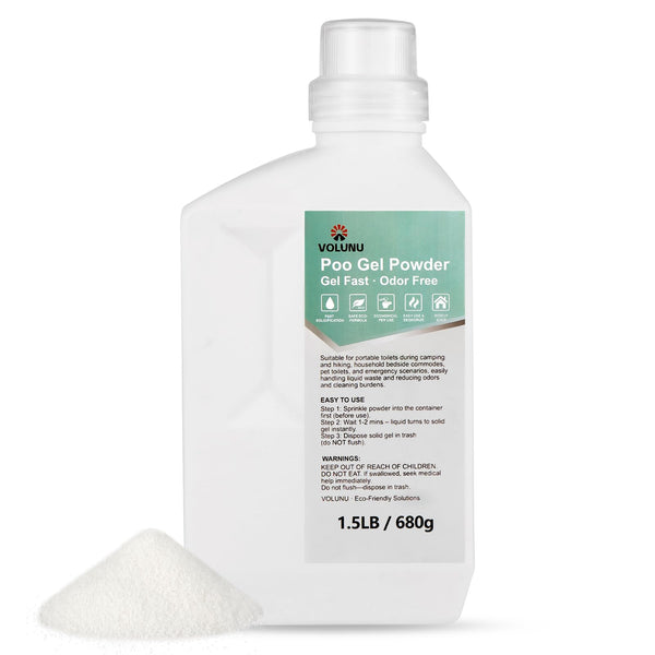 Pybugel Powder VOLUNU Pee Powder Gel & Poo Gel Powder - Urine Solidifier & Odor Neutr ...