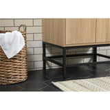Elegant Decor Indoor Modern Under Sink Bathroom Fixtures Storage Organizer Cabinet 36 Inch Single Bathroom Vanity - Black With B