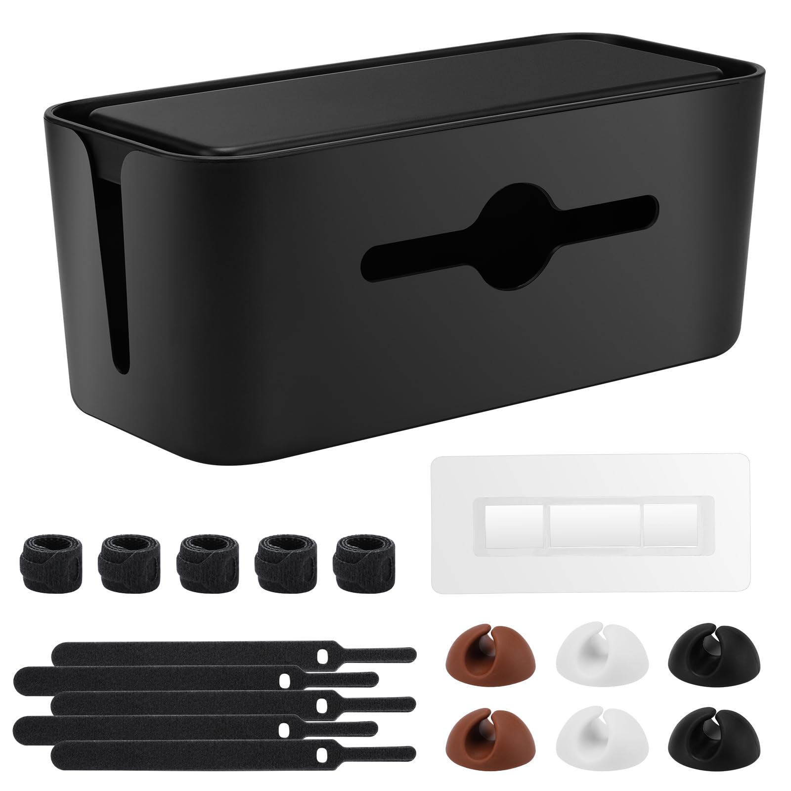 Cable Management Box,Cord Organizer Box for Desk Floor Cable Hide,Cable Box Organizer to Cover The Power Strip Cord Wires for Ho