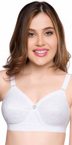 Krutika Chikan 38 White C - Cup,WHITE,38,B0B3X73WR2