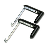 Quartet 7502 Adjustable Aluminum Hangers for Panels 11/23 Thick, Black, 2/Set, Aluminum;black