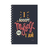 Escaper I Accept Myself As I Am Motivational Quotes Diary (A5 Size 8.5 X 5.5 Inches 160 Pages Ruled), Spiral Notebook, Not