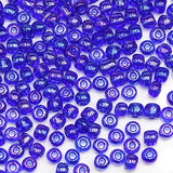 Tibaoffy Dark Blue Transparent Colorful Beads Size 6/0 Crafts Glass Seed Beads 4mm for Jewelry Making (Total About 100g About 12