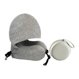 Trendivibe Travel Pillow Convenient Storage For Car Airplane Ergonomic Airplane Cushion Grey