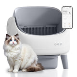 Open-Top Self Cleaning Litter Box, Automatic Litter Box with Dual Safety Sensors, Anti-Pinch Protection, Large Capacity, APP Con