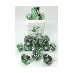 Role 4 Initiative R4I Dice W/ Arch'D4: Diffusion - Dark Forest W/ White (15)