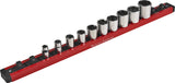 Mechanic's Time Savers Lock-A-Socket Tool Organizer: Magnetic Locking Socket Rack, 3/8 Drive Sockets