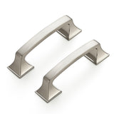 Ravinte 10 Pack Solid 3 Square Foot Arch Pulls Kitchen Cabinet Handles Brushed Nickel Pulls Silver Dresser Kitchen Cupboard Hard