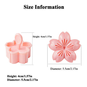 HAGBOU Cookie Press, 4 Styles Cookie Stamps Cherry Blossom Cookie Cutters Mold for Flower Cookies Pastry Accessories (Pink)
