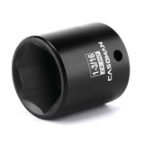 CASOMAN 1/2 Drive x 1-3/16 Impact Socket, 6-Point, SAE, CR-MO