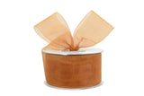 Ribbon Bazaar Plain Sheer Organza 5/8 Old Gold 25yd Spool 100% Nylon Ribbon