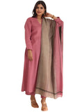 Anni Designer Women'S Rayon Viscose Straight Solid Kurta With Pant & Dupatta (Kamleya Pink_L_Pink_Large),Pink,L