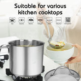 15 Quart Stainless Steel Saucepan with Pour Spout, Saucepan with glass Lid, 6 cups Burner Pot with Spout - for Boiling Milk, Sau