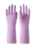 LANON wahoo Skin-Friendly Cleaning Gloves, Dishwashing Kitchen Gloves with Cotton Flocked Liner, Reusable, Non-Slip, Mauve Mist,