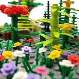 ZHX Garden Park Building Block Parts Botanical Scenery Accessories Plant Set Building Bricks Toy Trees Flowers Compatible All Ma