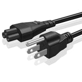 TNP Universal Power Cord (6 Feet) - IEC320 C5 to NEMA 5-15P 3-Prong Power Extension Cable Wire Connector Socket Plug Jack for La