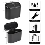 EnthuLove 2 Packs Mini Car Trash Can Bin with Lid and 150pcs Trash Bags,Car Trash Can Bin,Car Garbage Trash Can Storage for Fron