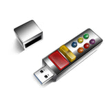 Retro USB Light Up Memory Stick, Flash Drive w/LED 1950's Retro Sci-fi Space Age Action and Totally Cool Storage/Gift Box (Matte