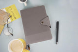 Erminio Palamino Soft Pu Leather Cover 2027 Diary With Compact & Sleek Design | Magnetic Loop, A5 Planner (Grey)