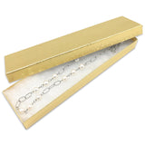 TheDisplayGuys - 25-Pack #82 Kraft Paper Cardboard Gift Boxes/Jewelry Cases w. Cotton Padding & Lid - Gold Foil - (8.0 x 2.0 x 1