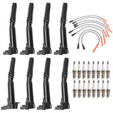 ENA Set of 8 Ignition Coil with 16 Platinum Spark Plug and Wire Set Compatible with Ford 2010-2014 F150, 2011 2012 2013 2014 201