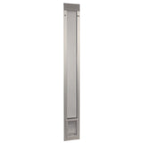 Ideal Pet Products Aluminum Pet Patio Door Adjustable Height 77-5/8 To 80-3/8 5 X 7 Flap Size Mill/Silver -Like New