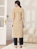 Pinkmint Kurta Set For Women Cotton Printed Straight Kurta With Pant (Pack Of 1) Multicolor20 2Xl
