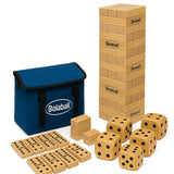 Outdoor Game Set Including 45 Giant Tumbling Blocks 28 Giant Dominoes And 6 Giant Dice Giant Outdoor Games For Family Fun Set Of 3 Classic Block Giant Outdoor Game For Adults -Like New