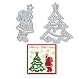 Christmas Cutting Dies for Card Making Supplies, Christmas Santa Claus Trees Die Cuts Embossing Stencil Template Tool for DIY Sc