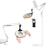 Adjustable Embroidery Hoops Stand for Hand Work,Cross Stitch Frame with 360 Rotation, Embroidery Desktop Stand Suitable for Embr
