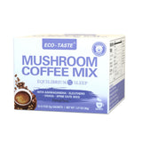 ECO-TASTE Mushroom Coffee Mix 7 in 1, with Ginkgo, Lions Mane, Alpha-GPC, Bacopa, PS, L-Theanine - 12 Sachets