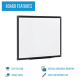 Maya Melamine Black Framed Dry-Erase Board