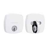 Kwikset Midtown Deadbolt Lock, Polished Chrome Modern Exterior Keyed Front Entry Door, Pick Resistant SmartKey Rekey Security, S