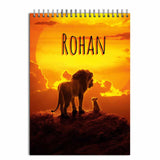 Funcart Customized Drawing File For Office/School Lion King Personalized Name 100 Gsm Paper 7.5 * 11 Inches Digital Pri