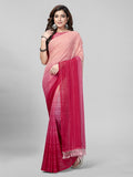 Pratham Blue Womens Silk Saree With Blouse Piece (Pb-230_Pink And Peach)