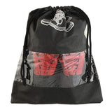 Aestroke Shoe Storage Bags With Clear Window, Drawstring Closure, Black NonWoven Fabric,[ Pack Of 8][Multi]