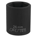 Performance Tool M836 1/2 Drive 26mm 6Point Impact Socket, 1 Pack