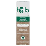Hello Oral Care Naturally Whitening Fluoride Toothpaste, Vegan & SLS Free, Farm Grown Mint with Tea Tree Oil Coconut Oil, 4.7 Ou