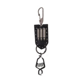 XAVRIX Metal Glove & Hat Clip with Carabiner, Spring Clamp Holder for Gloves, Hat, Towel and Small Items, Backpack Accessory (Am