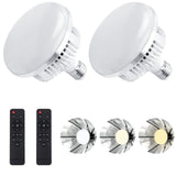 2Pack 135W Photography Light Bulb Dimmable Tricolor LED Bulbs 2700-6400K Colour Temperatures Softbox Bulb in E27 Socket for Phot