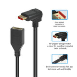 ALYYDBG 8K@60Hz 90 Degree Displayport 1.4 Extension Cable, Male to Female Right Angle DP 1.4 Cord Support 8k@60Hz, 4K@144hz 0.3M