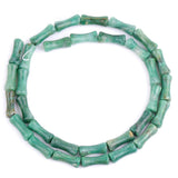 GEM-Inside 30Pcs 5x12mm Natural Green Africa Jade Stone Plant Bamboo Knot Bone Charms Beads for Jewelry Making Power Energy Chak