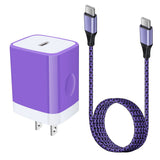 Type C Charger 20W Super Fast USB C Charger Block with 6FT Android Phone Chargers Cable Fast Charging for Samsung Galaxy Z Flip 