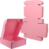 Lmuze Small Pink Shipping Boxes for Small Business Pack of 25-6x6x2 inches Cardboard Corrugated Mailer Boxes for Shipping Packag