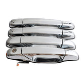 Nakuuly Exterior Chrome Door Handle 4 Pcs Front Rear Driver & Passenger Compatible With 2007-2014 Cadillac Escalade Chevy Avalan