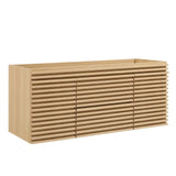 Modway Render 48 Single Sink Compatible (Not Included) Bathroom Vanity Cabinet in Oak