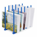 Ogfc 57102 Art Storage Rack Painting Canvas, Metal Drawing Storage Shelf For Canvas Frame Organizing/Drawing Board (Blue) Stand