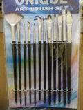 Asha Craft Artist 12 Pcs Arts Brushes Set with Wood Handle Durable Smooth Nylon Hair Oil Painting Watercolor Paint Artist Brush